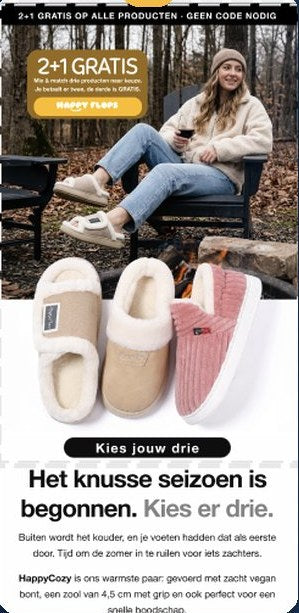 cozy season email, NL version